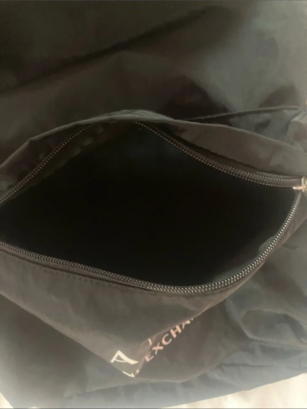 Armani Exchange Black Backpack with Front Pocket